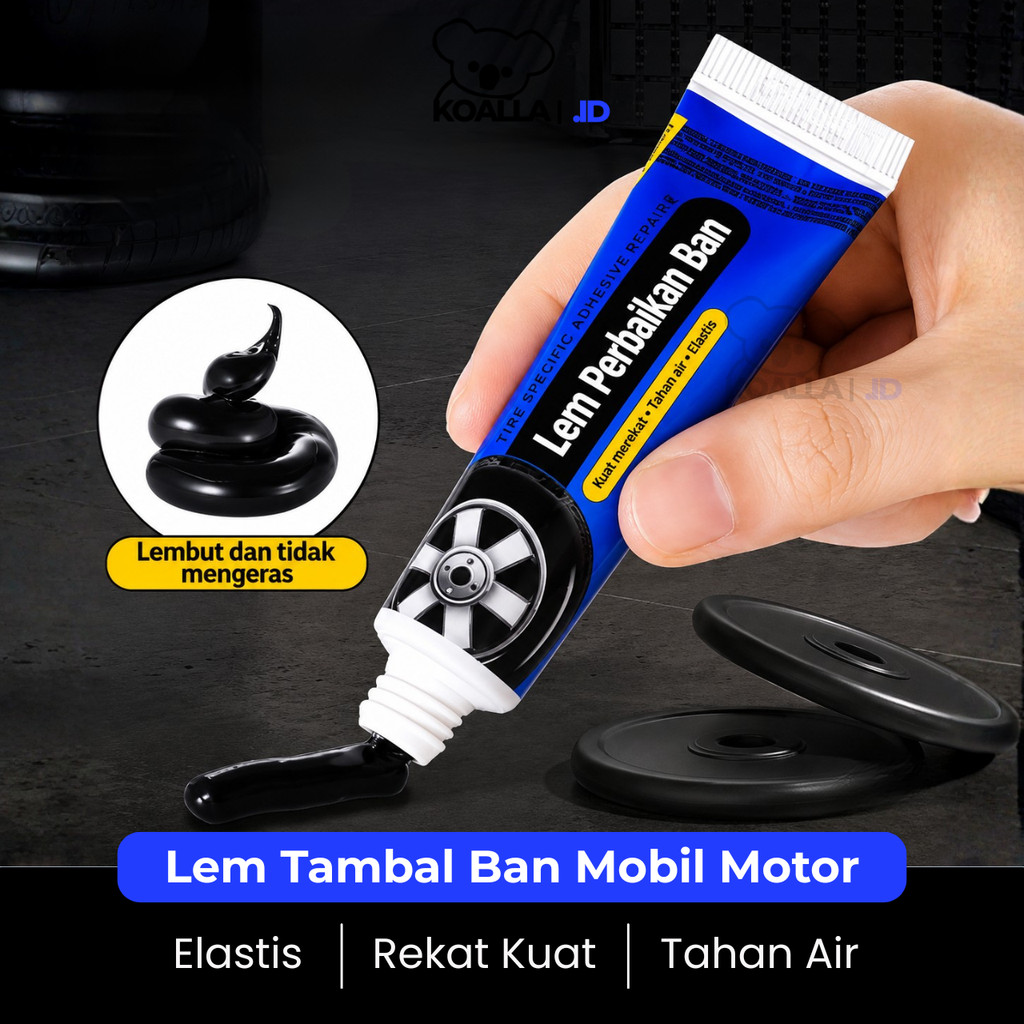 Lem Perbaikan Ban Karet Hitam Elastis Lem Tambal Ban Motor Mobil Rekat Kuat Tahan Air