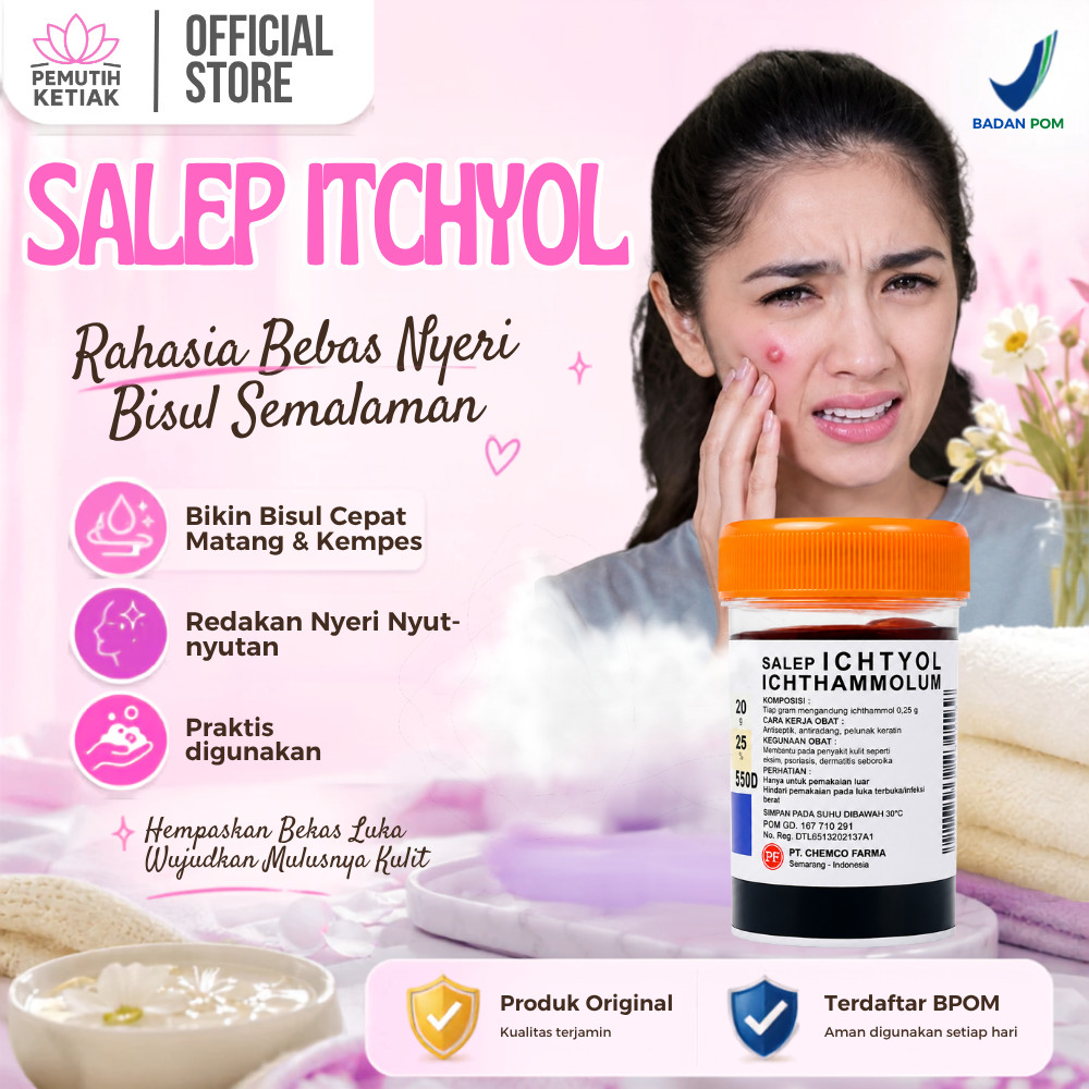 Salep Ichtyol Salep Hitam Obat untuk Bisul Udun Bernanah Penarik Nanah Pereda Bengkak dan Nyeri
