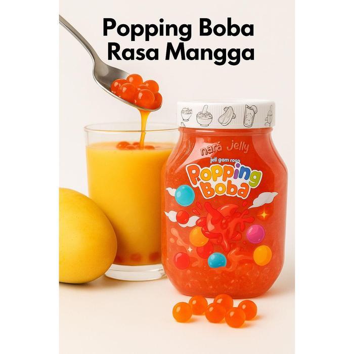 Boba Mangga 500gr – Popping Jelly Meletus Rasa Enak Harga Murah Ekonomis Jajanan Viral Kekinian Cemi