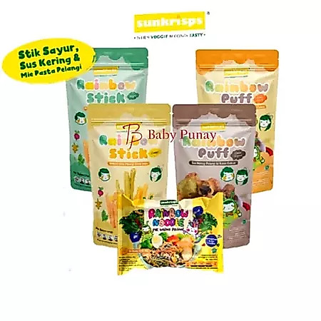 Sunkrisps Rainbow Stick Biskuit Snack Makanan Ringan Bayi & Anak