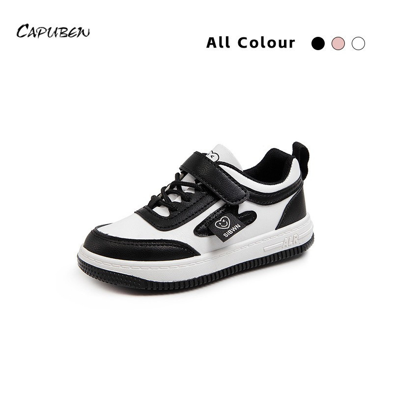 CAPUBEW Sepatu Sneakers Anak Laki Perempuan Model Air Force Velcro Praktis Kulit Sintetis Tahan Air 