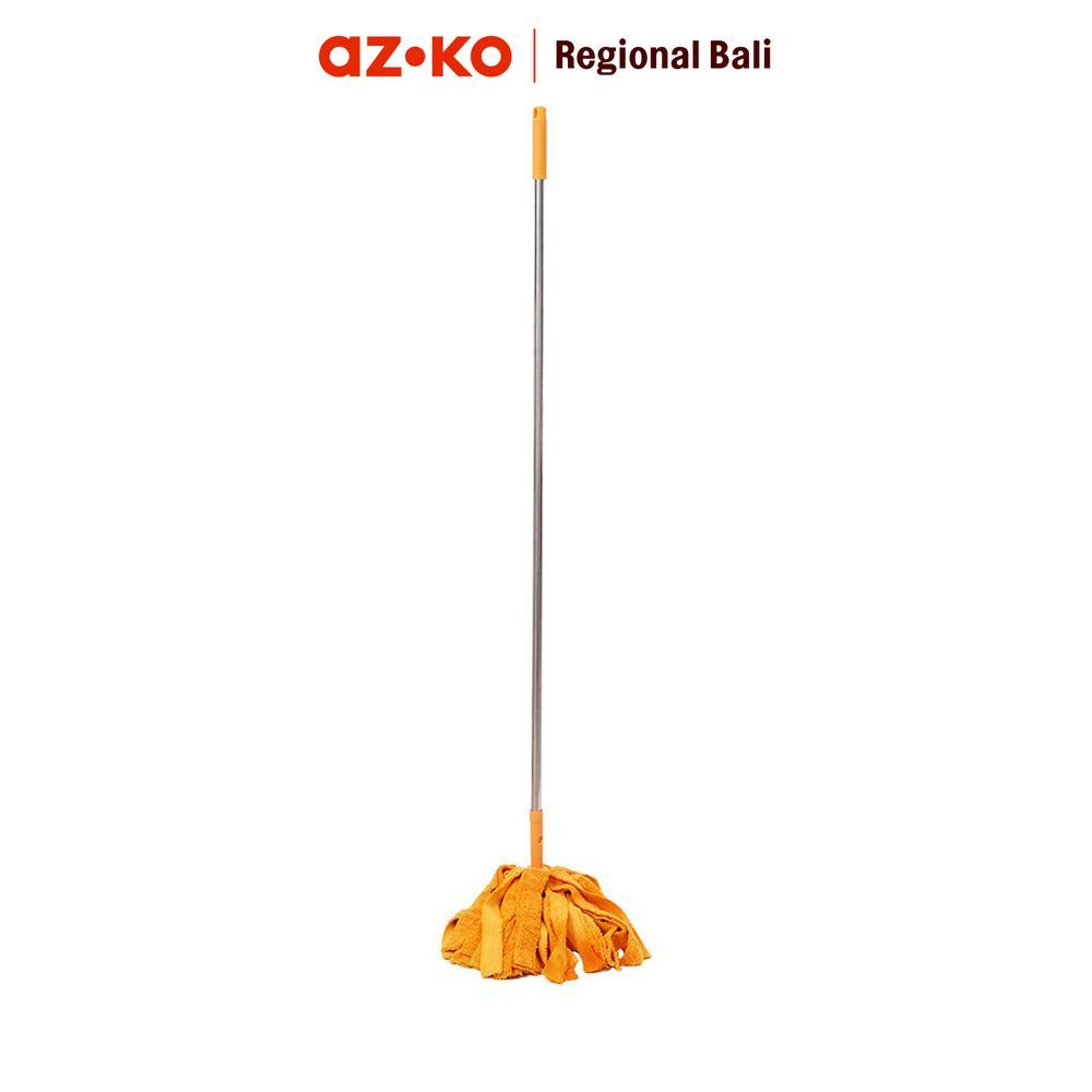 AZKO Krisbow Alat Pel Micro Fabric Dengan Handle - Kuning Floor Mop Pembersih Lantai Pel Lantai Clea