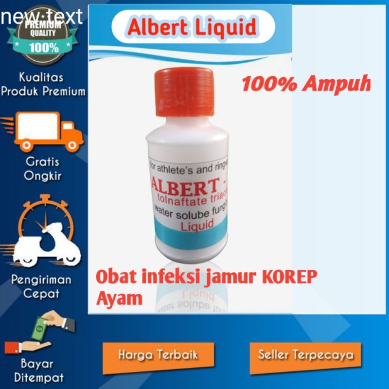 NEW ALBER-T TOP LIQUID ALBERT ALBER ASLI OBAT AYAM SAKIT KOREP JAMUR KURAP WAJAH AYAM BERCAK PUTIH