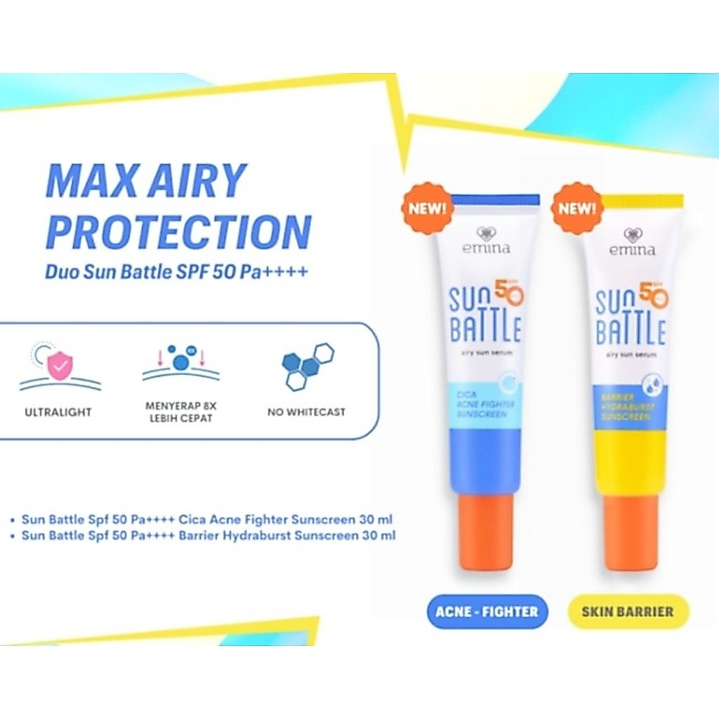 Emina Sun Battle Airy Sun Serum SPF 50 PA++++