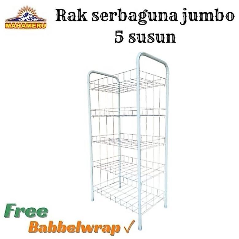 Rak serbaguna jumbo 5 susun rak chiki rak cemilan besi anti karat mahameru