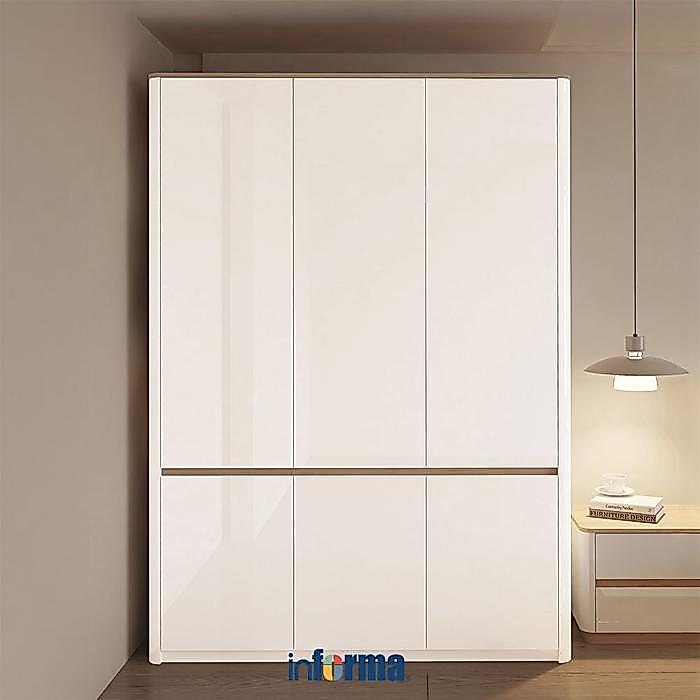 Informa Kylie Lemari Pakaian 3 Pintu - Putih Lemari Baju Almari Baju Lemari Kamar Lemari Minimalis W