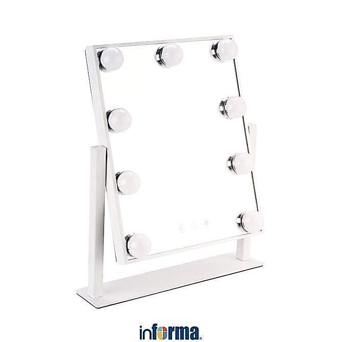 Informa Cermin Rias Meja Dengan Led 25X30 cm - Putih Rias Meja Kamar