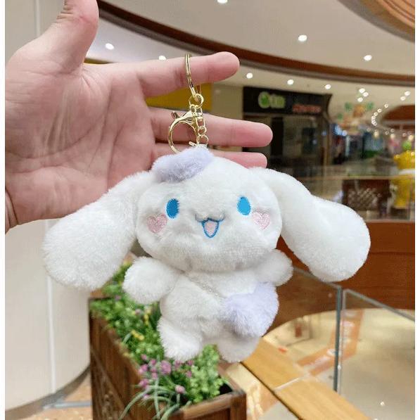 Keychain Boneka Cartoon Dog Pacha PREMIUM Cute Ganci Plushies Real Pic - CINAMOROL LILAC