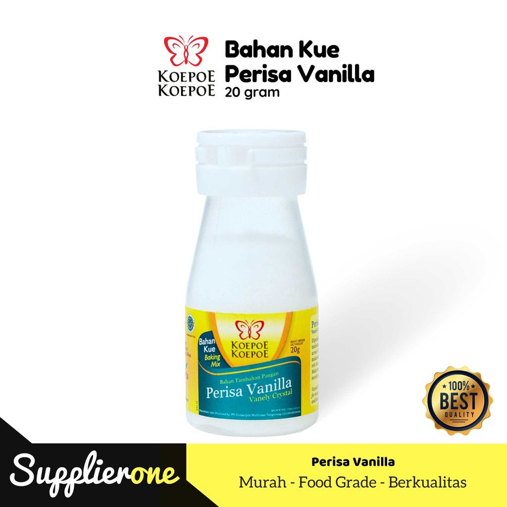 

Perisa Vanila 20gr / Vanili Bubuk / Vanilla Powder Kupu Kupu Koepoe Koepoe