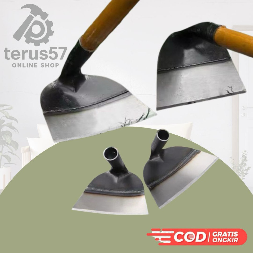 Alat Tani Cangkul Kepala Pengganti Baja Taman Cangkul Pertanian Cangkul Kepala untuk Berkebun Asli B