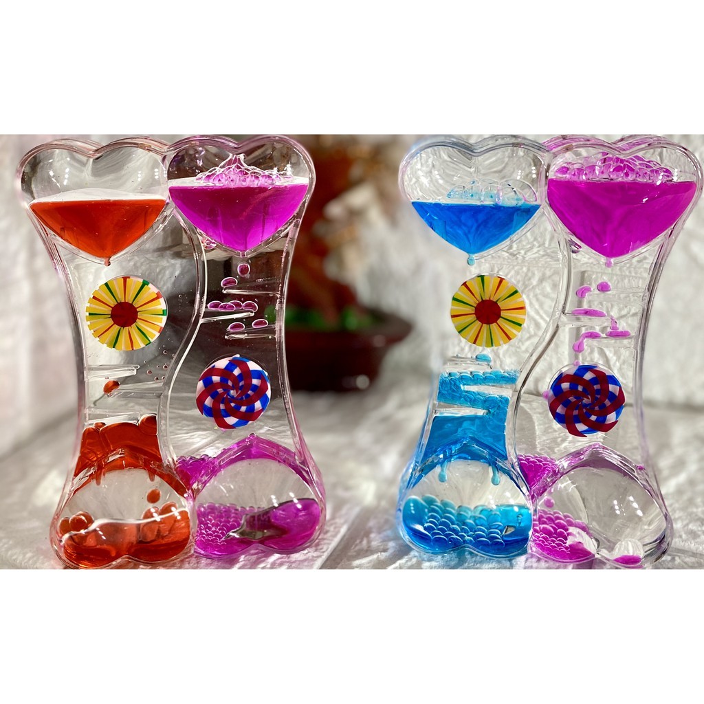 Mainan Jam Pasir Timer Minyak Hiasan akrilik Cair LIQUID