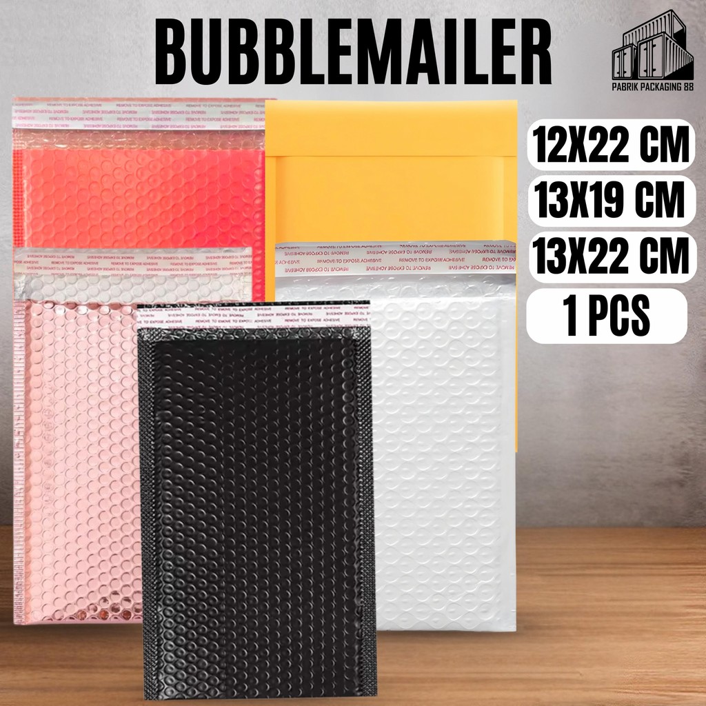 

Bubble Mailer 13x18 12x18 Amplop Bubble Wrap Packing Bubblemailer Merah Putih Hitam Pink Cream Tosca