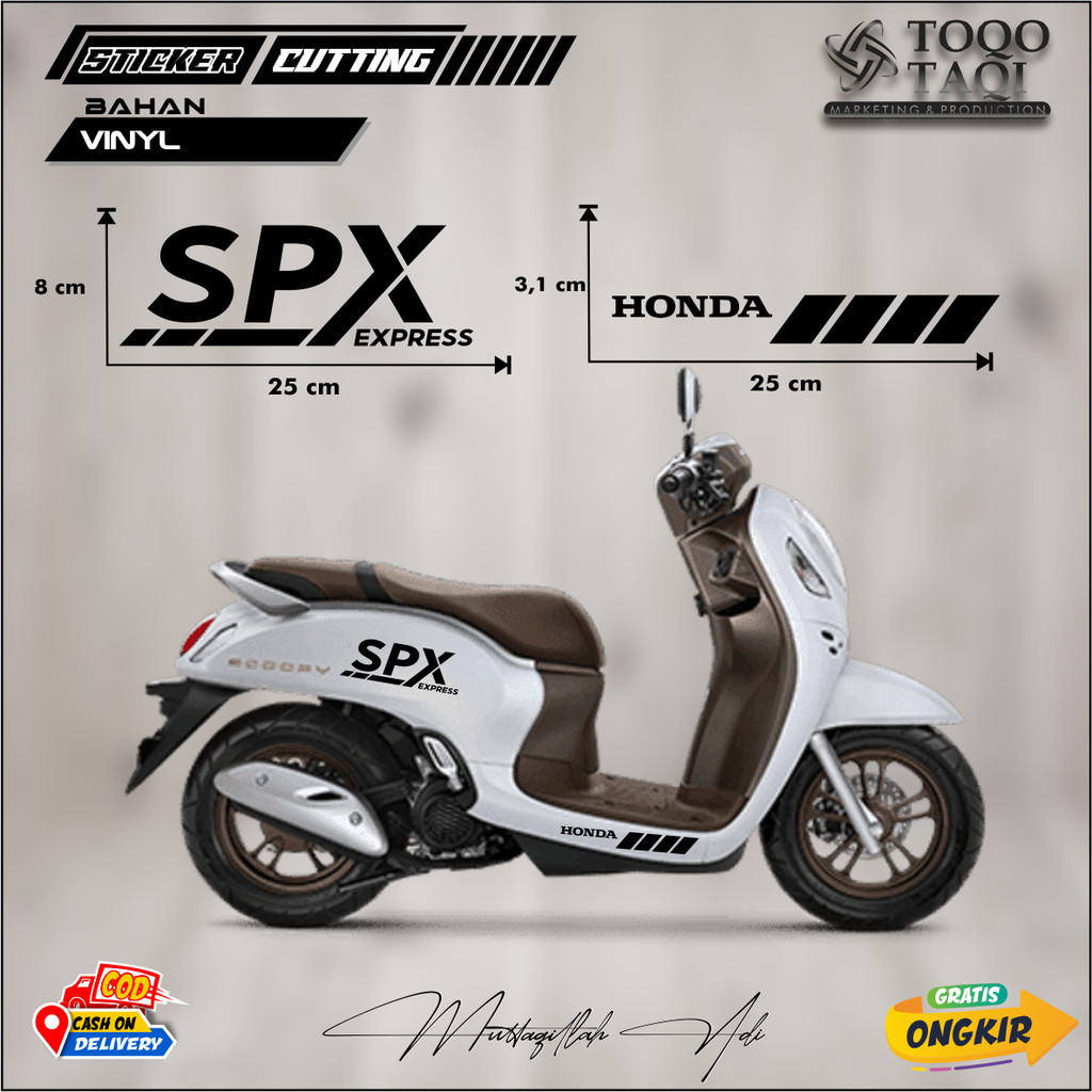 CUTTING STICKER TULISAN SPX EXPRESS STIKER BODY MOTOR MATIC SCOOPY PCX NMAX BEAT VARIO