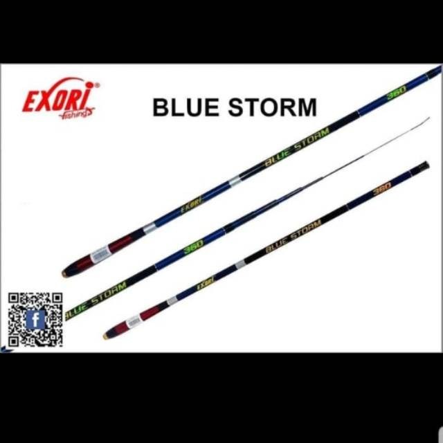 Joran Pancing Exori Blue Storm Carbon Kuat