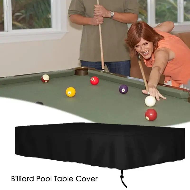 Pool Table Cover 210D Oxford Cloth Waterproof Pool Table Cover with Drawstring | 7/8/9 Ft Indoor Out