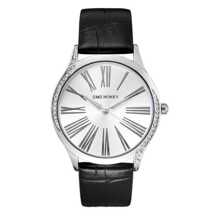 JIMS HONEY Jam Tangan Wanita JT 8125 PLUS Watches kulit - L01 Black