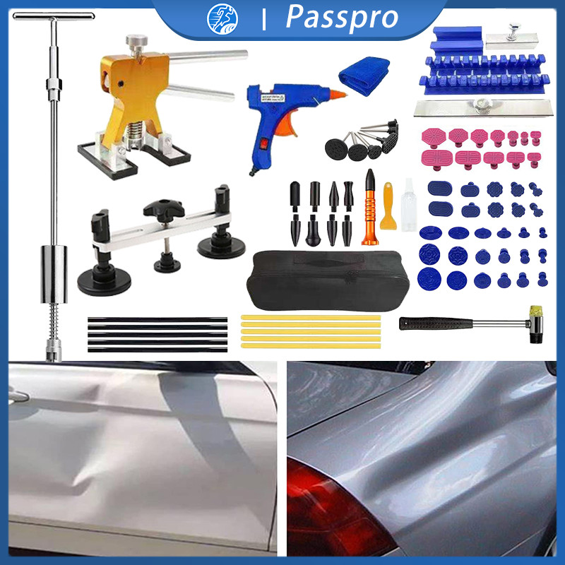 83pcs/Set Alat Penghilang Penyok Body Mobil Alat Penarik Mobil Penyok Bentuk T Penghilang Penyok Mob