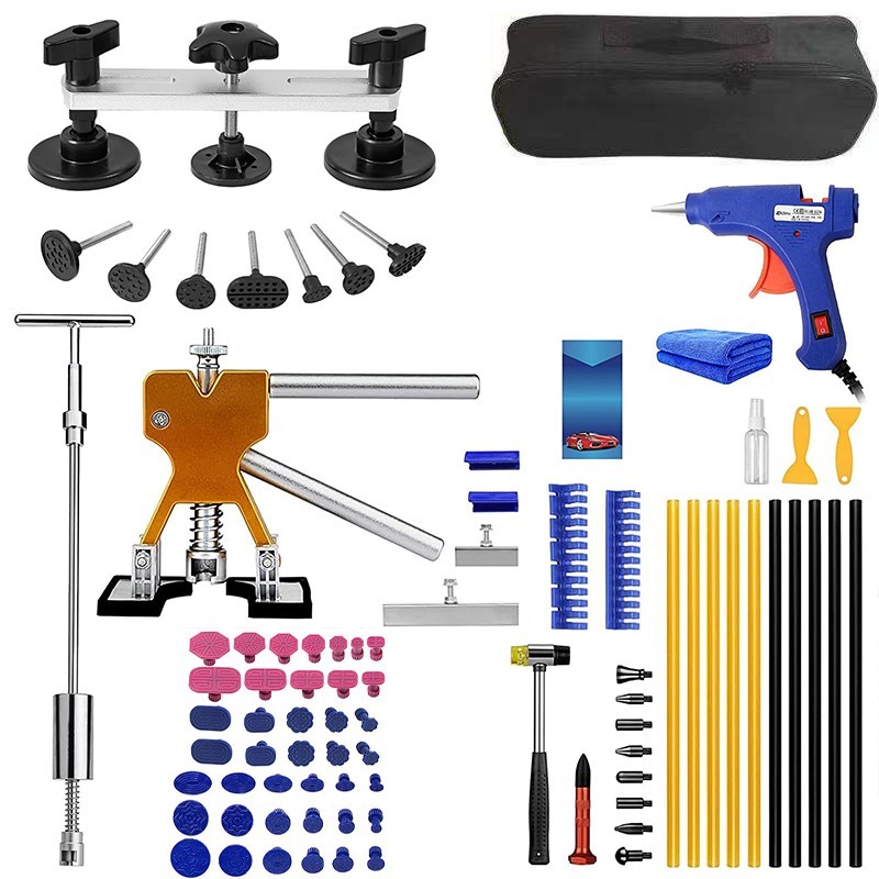 83pcs/Set Penarik Penyok Mobil Penghilang Penyok Mobil Penarik Body Mobil Penyok Bentuk T Alat