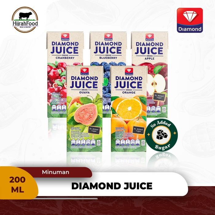 

Diamond Juice UHT Drink | Jus Buah Premium Tanpa Gula - 200 ml