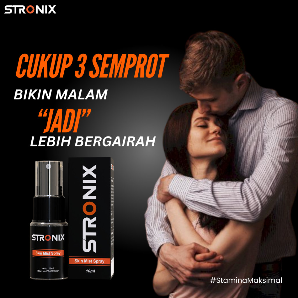 STRONIX Spray Obat Kuat Pria Tahan Lama Durasi Berjam jam Tidak Kebas Dan Tidak Panas Original Bpom