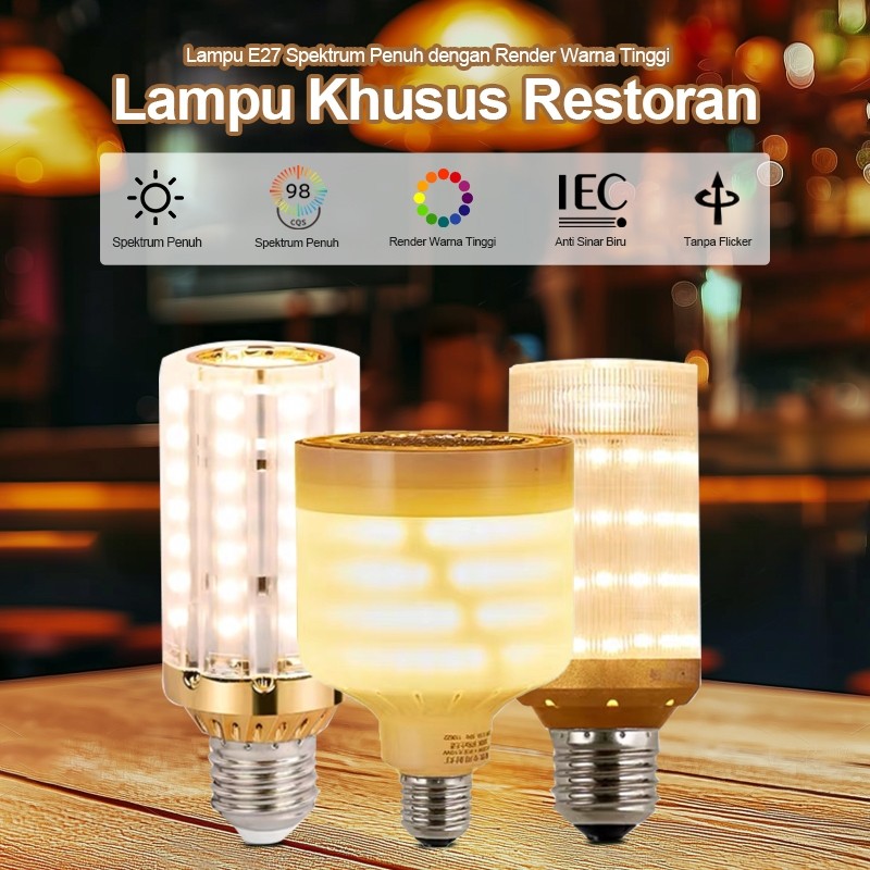 Lampu Candle Led 3 Warna Bohlam Lampu Hias 3 in 1 Lampu Jagung 3 Warna Restoran dan hotel dapat diga