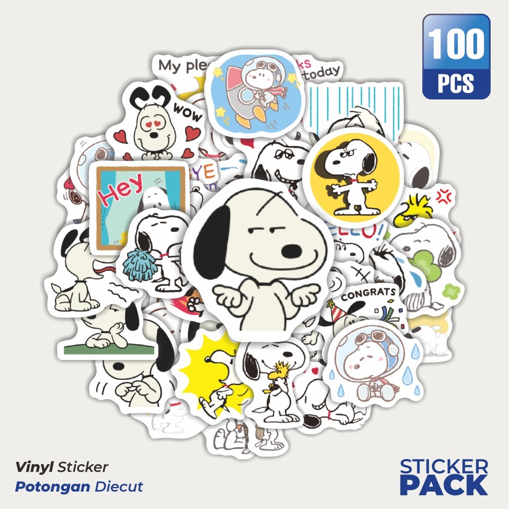

Terbaru! 50 pcs Stiker Kartun Snoopy V40 Dekorasi Lucu Kreatif untuk Notebook, Skateboard, HP