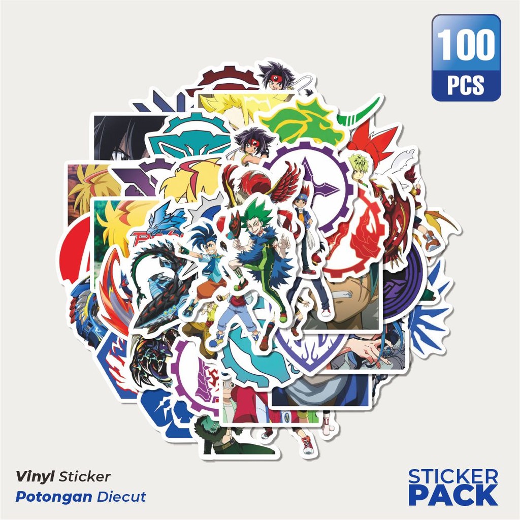 

Terbaru! 50 pcs Stiker Anime Beyblade V1 Dekorasi Lucu Kreatif untuk Notebook, Skateboard, HP