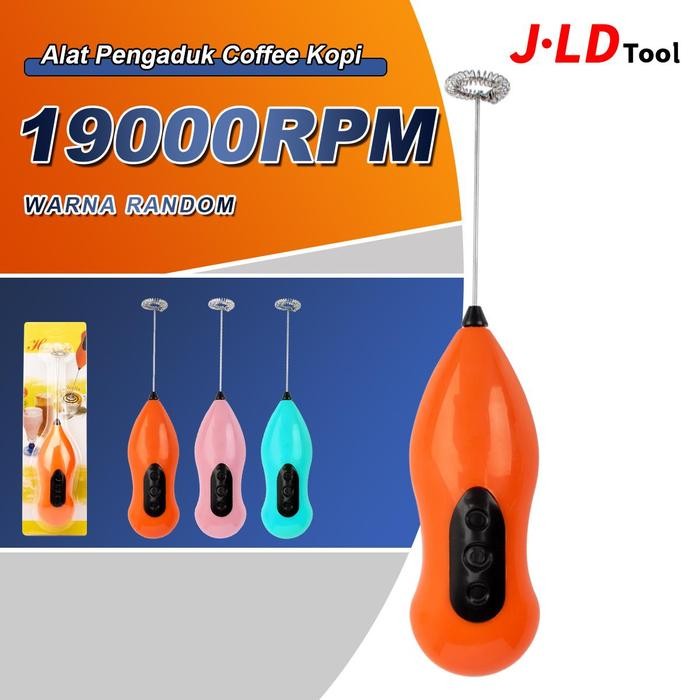 JLD Alat Pengaduk Coffee Kopi Electric Mesin Peng Aduk Adonan Rumah Hand Mixer Mini Portable Warna A
