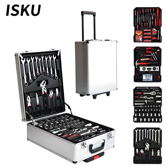 [TERLARIS] ISKU Tool Kit 187 PCS Perkakas Bengkel Tool set/Koper Set Perkakas Bengkel/Alat Bengkel P