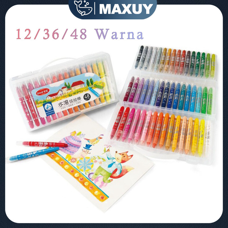 

New CRAYON GRASP / CRAYON GRASP MATA SEDANG / SILKY CRAYON / WATER SOLUBLE CRAYON / KRAYON WARNAPremium