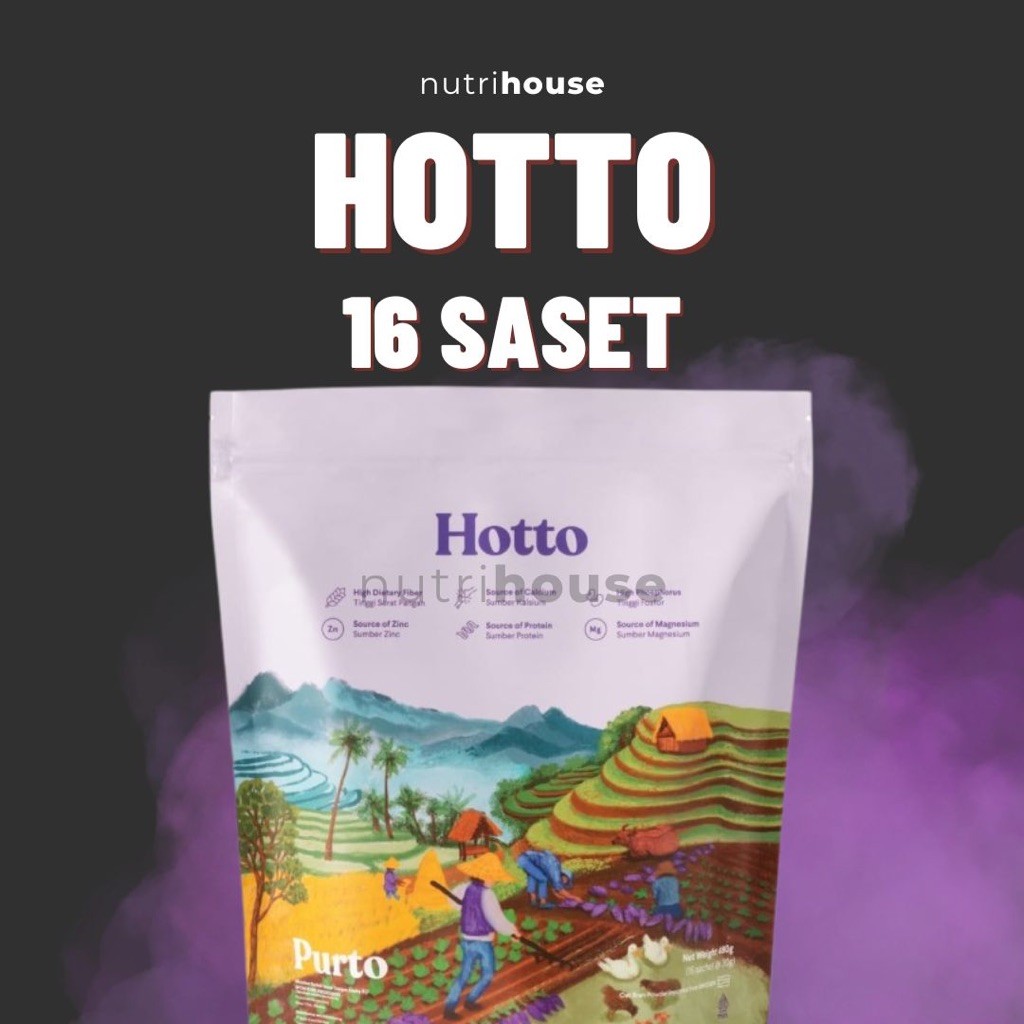 

Hotto Purto Multigrain with Purple Potato 1 Pouch 16 servings Minuman GERD ASAM LAMBUNG