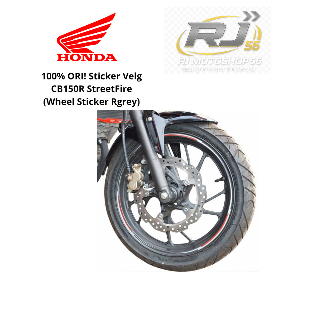 100% ORI Sticker Velg CB150R StreetFire (Wheel Sticker Rgrey)