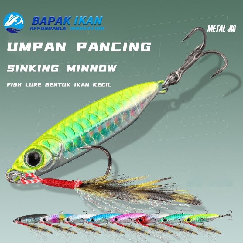【Grosir】Metaljig 30g/7cm Umpan Mancing Ikan Gewang Spinner Balancer Fishing Lure Metal Spoon VIB Bio