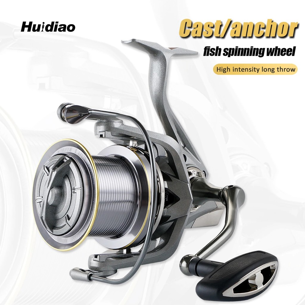 Huidiao Stainless Steel Bearing Spinning Fishing Reel 8000 9000 10000 12000 14000 25KG Powerful Reel