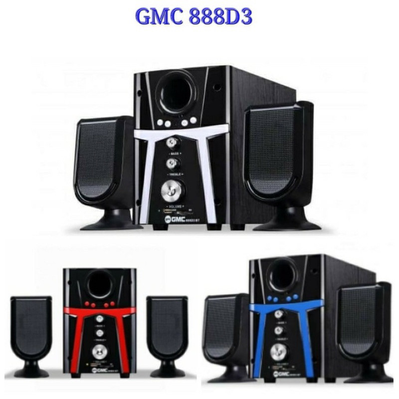 GMC Speaker Aktif Bluetooth Multimedia BM 888 D3 888D3 BT USB Radio Super Bass Woofer Salon Aktif
