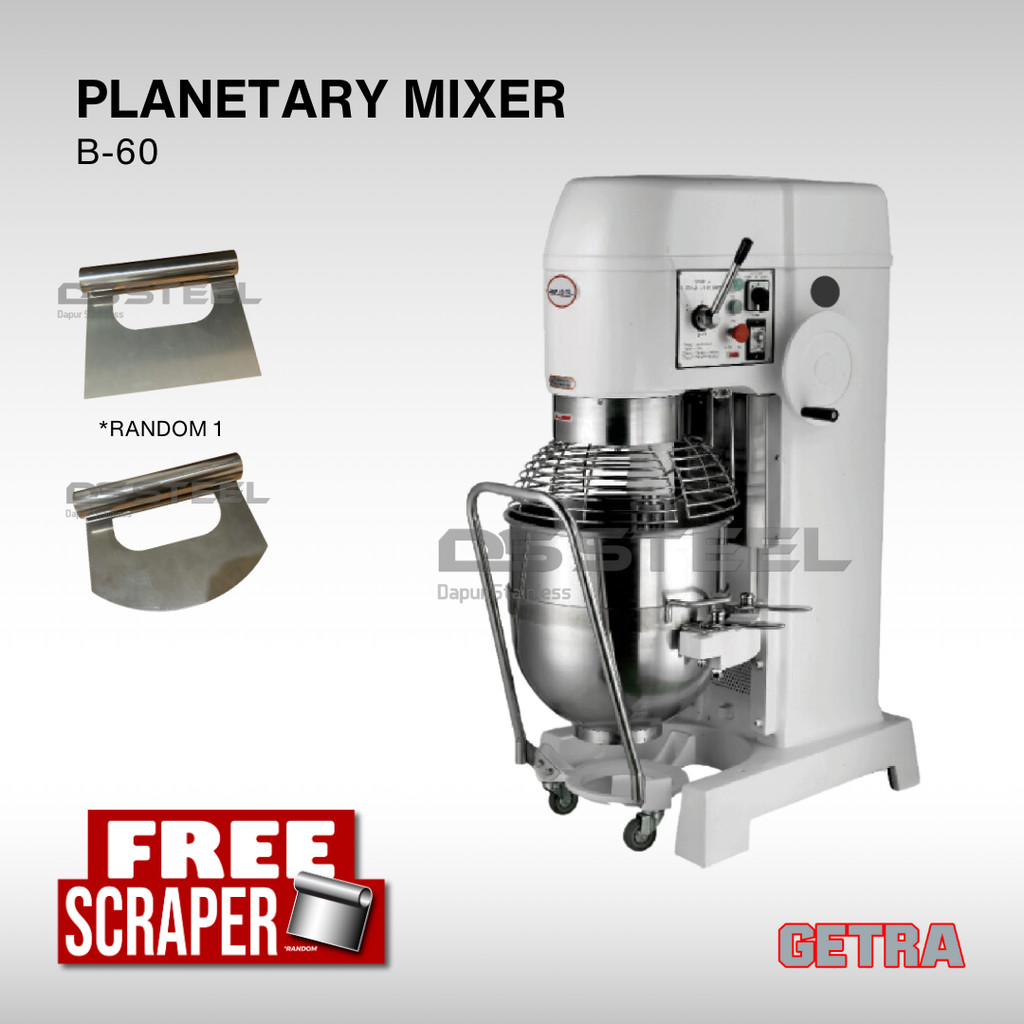 GETRA Planetary Mixer GETRA B-60 – Mixer Roti 60 Liter Heavy Duty