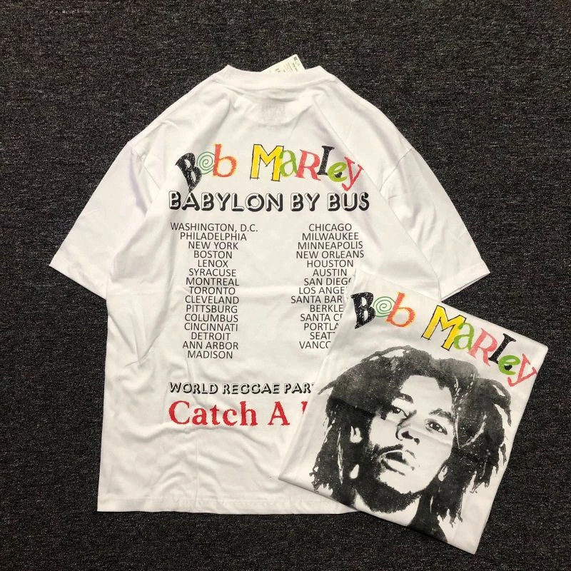 Baju Kaos Oversize BOB MARLEY Catch A Fire - T Shirt Reggae Oversize Bob Marley - Baju Kaos Raggae P