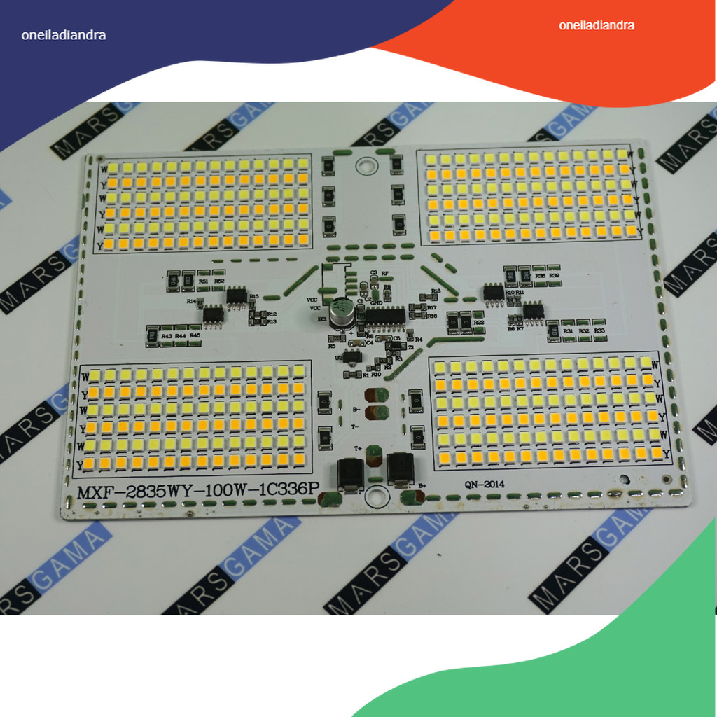 PCB papan Led 100w smd 2835 3.7v - 4.2v 18650 DIY led solar panel surya