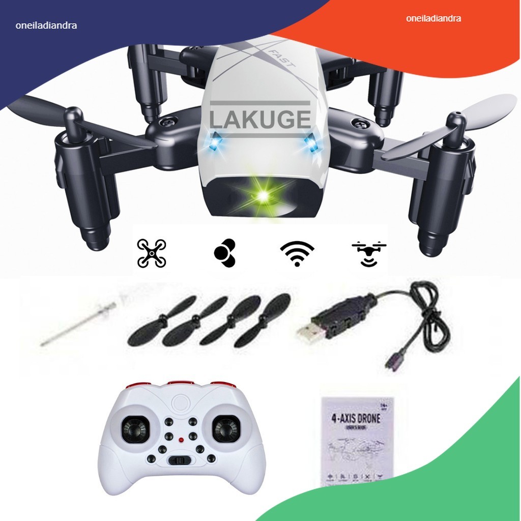 Drone Mini Pocket Quadcopter Foldable S9 White
