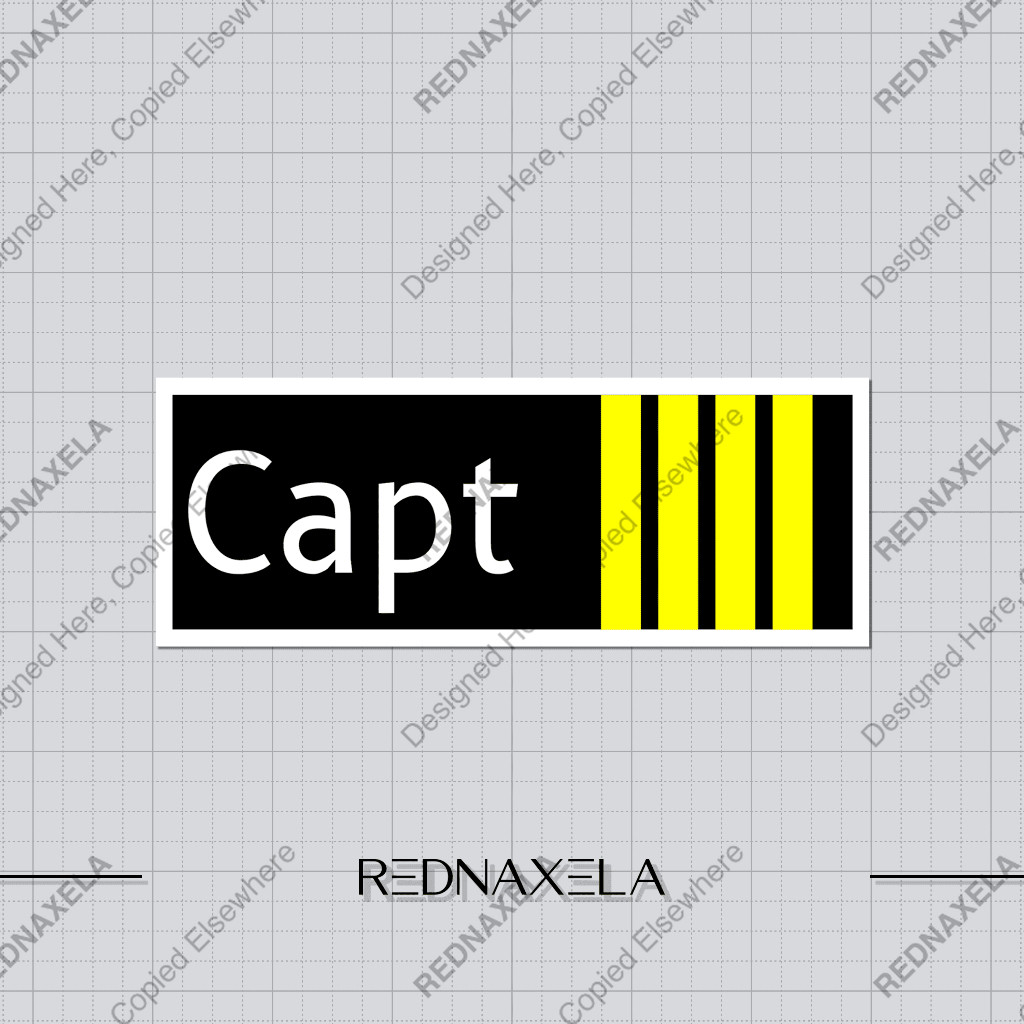 

Stiker Vinyl Flight Crew Captain Epaulets Stiker Koper Sign Stickers