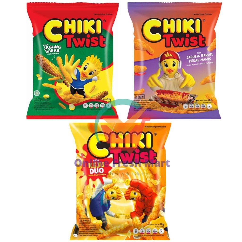 

CHIKI Twist Jagung Bakar keju duo cheese pedas manis - Fasyanita Denpasar - AJM