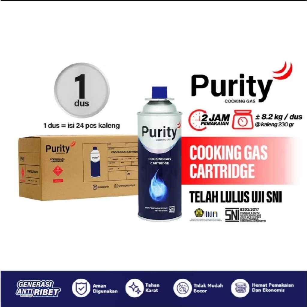 Gas Portabel Purity / Gas Kaleng Purity / Gas Butane Purity / Gas Kompor Portable / Gas Kaleng Kompo