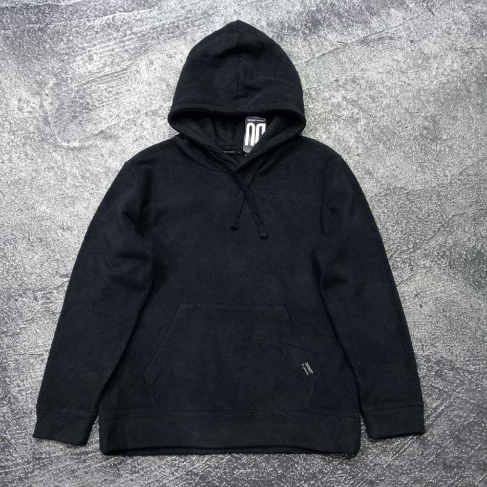 Jaket Hoodie DESIGN UNITED hitam basic polos bagus size xl