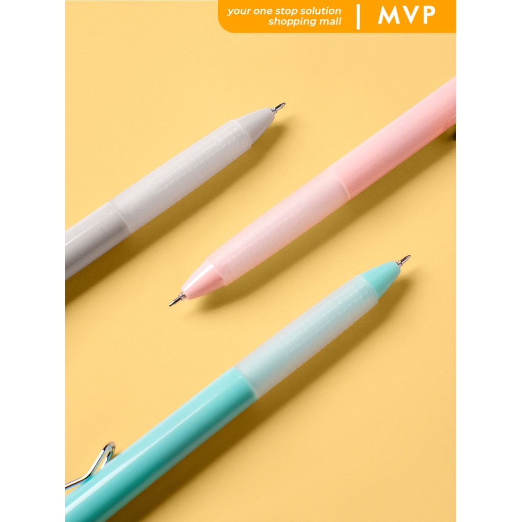 

MVP Pulpen Gel 0.5mm Klik Tinta Hitam Pekat Desain Korea Bolpoin Korea Stylish