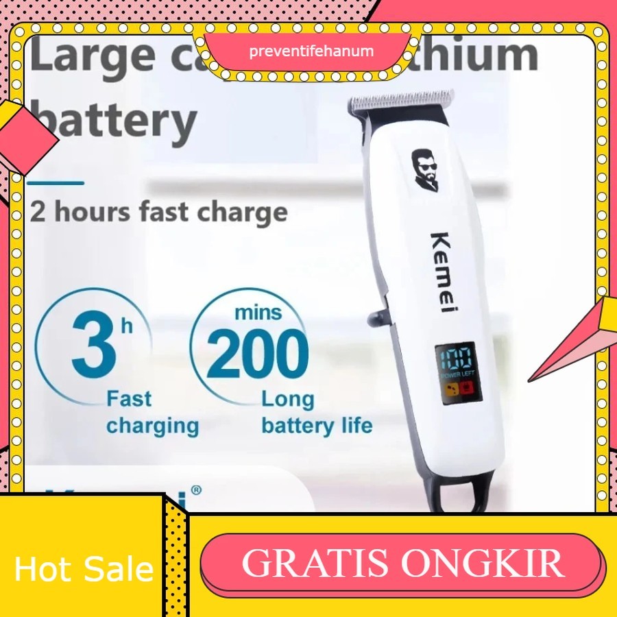 KM-PG232 kemei Hair Clipper - Mesin Cukur Rambut Brewok Jenggot