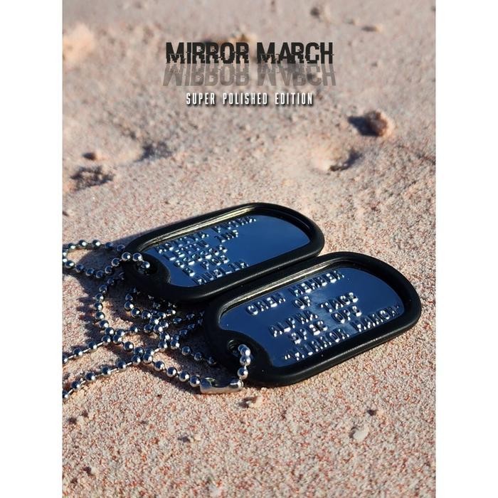 Kalung anjing dog tag glossy finish anti karat anti alergi tentara