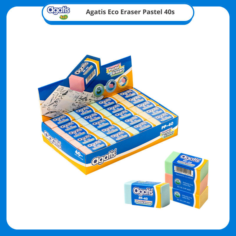 

PROMO!Agatis Stationery - Penghapus Pensil 1 Pack isi 40 pcsREADY