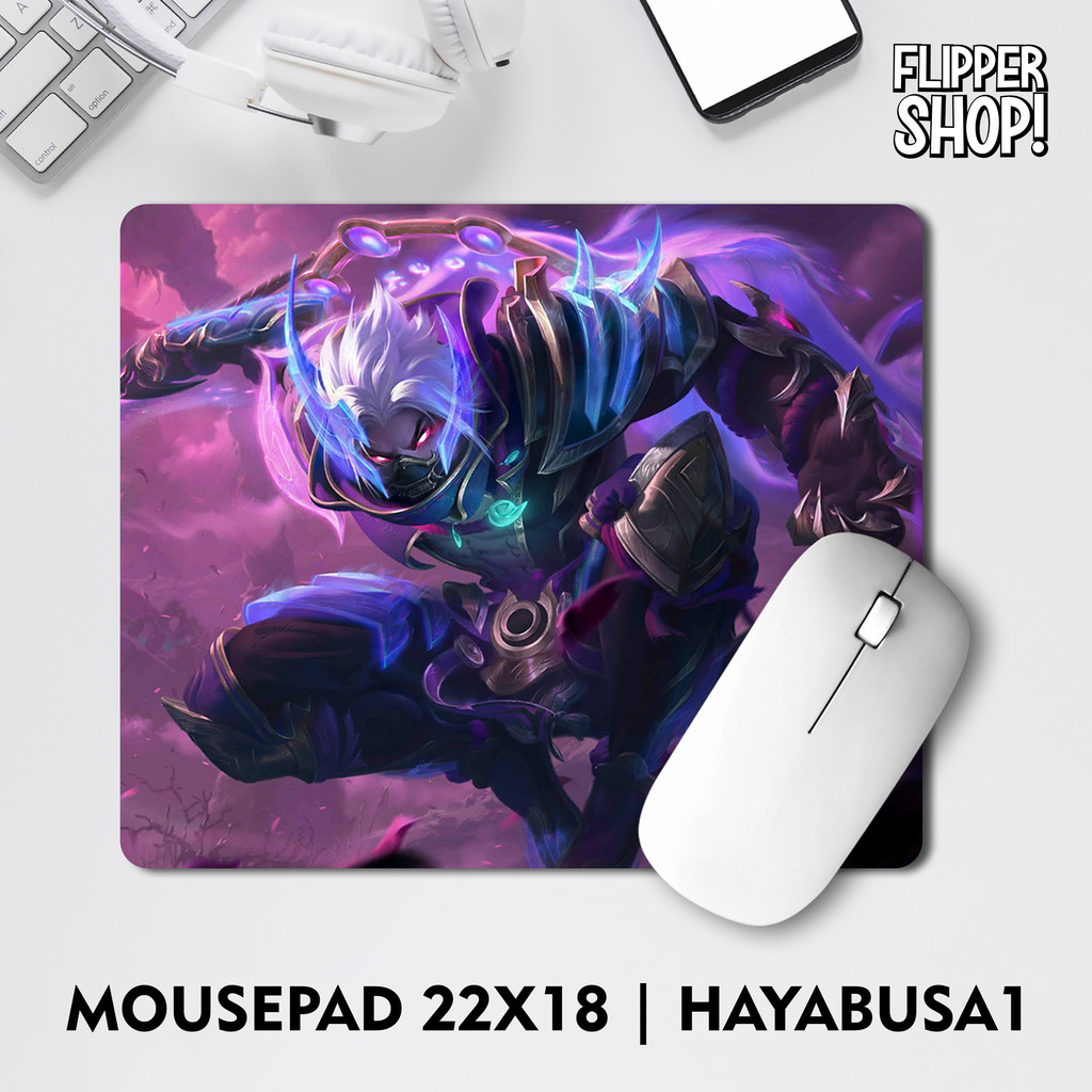 Mousepad Flipper Motif Hero Hayabusa Mobile Legends Game - Anti Slip Mouse pad 18x22