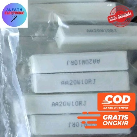 RESISTOR KAPUR 10OHM 20WATT / R KAPUR 10OHM 20W / RESISTOR 10 OHM 20 WATT ORIGINAL KUALITAS BAGUS