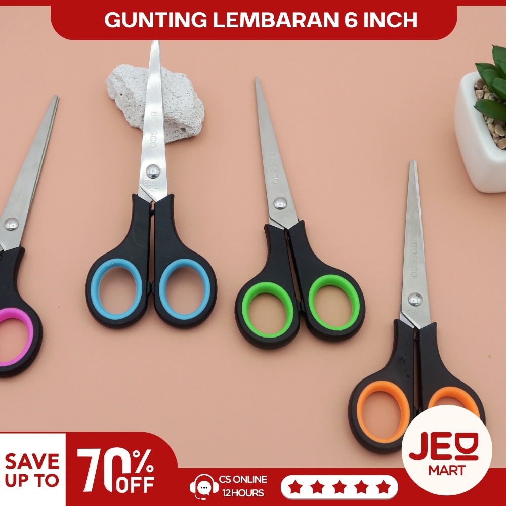 

Gunting Scissors Hitam 6 inch 1 Lembar (12 Pcs)